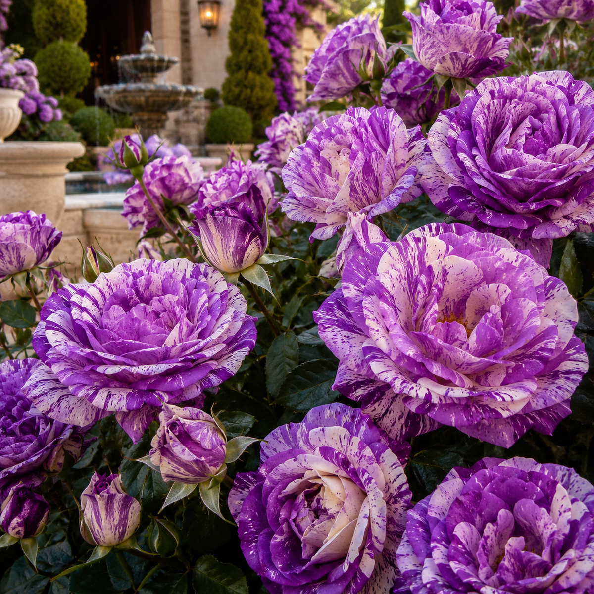 Trandafir Tufă "Purple Tiger"