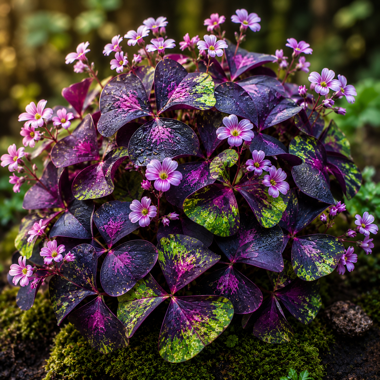 10 Bulbi de Oxalis "Purple Shamrock" - Trifoi Ornamental