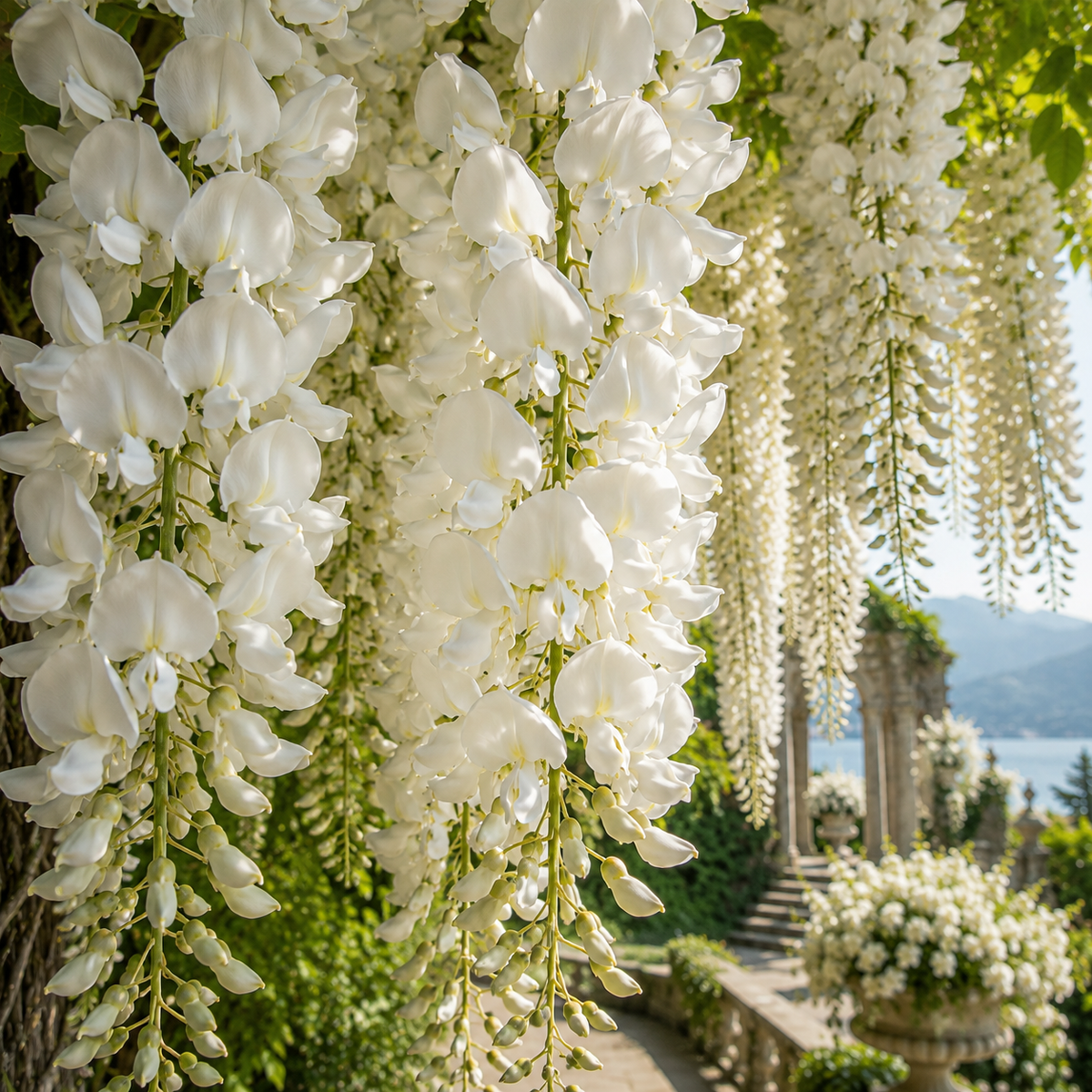 Glicină Wisteria Albă