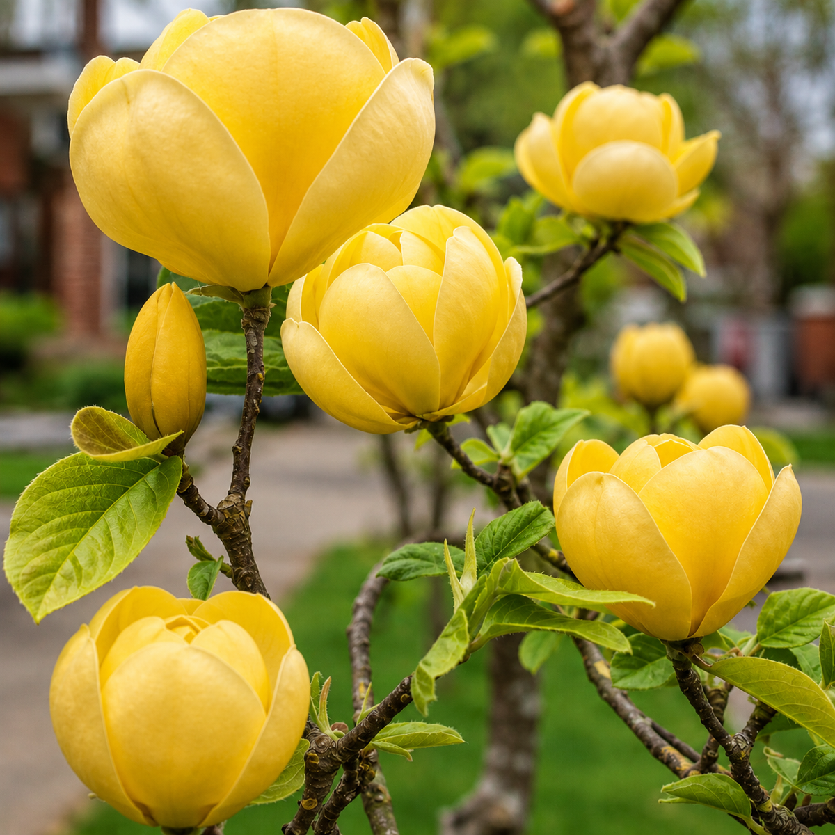 Magnolia "Yellow Bird", la Ghiveci