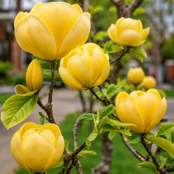 Magnolia "Yellow Bird", la Ghiveci