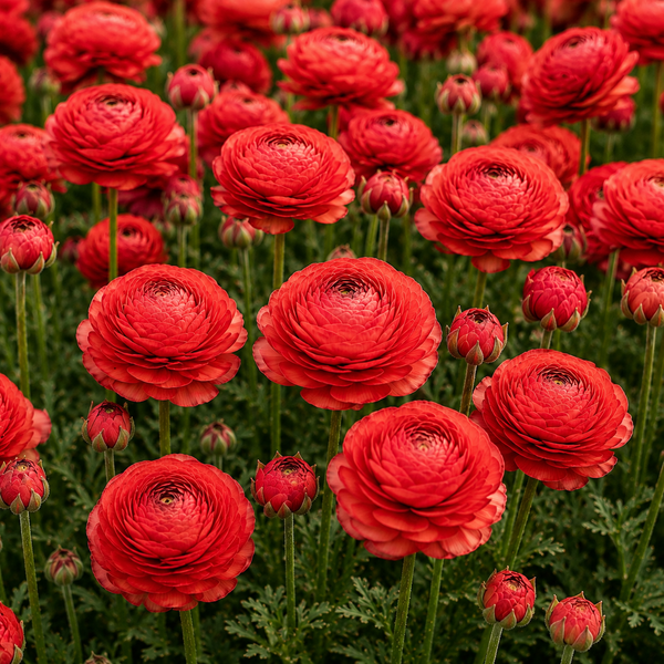 Bulbi de Ranunculus Roșu 5 Bucăți