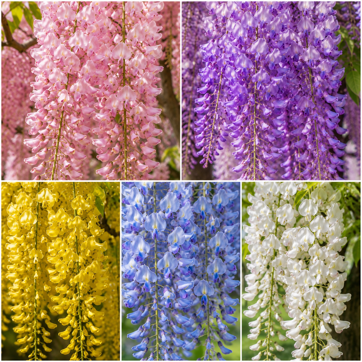 Pachet Promo Glicină Wisteria Mixt 5 Bucăți