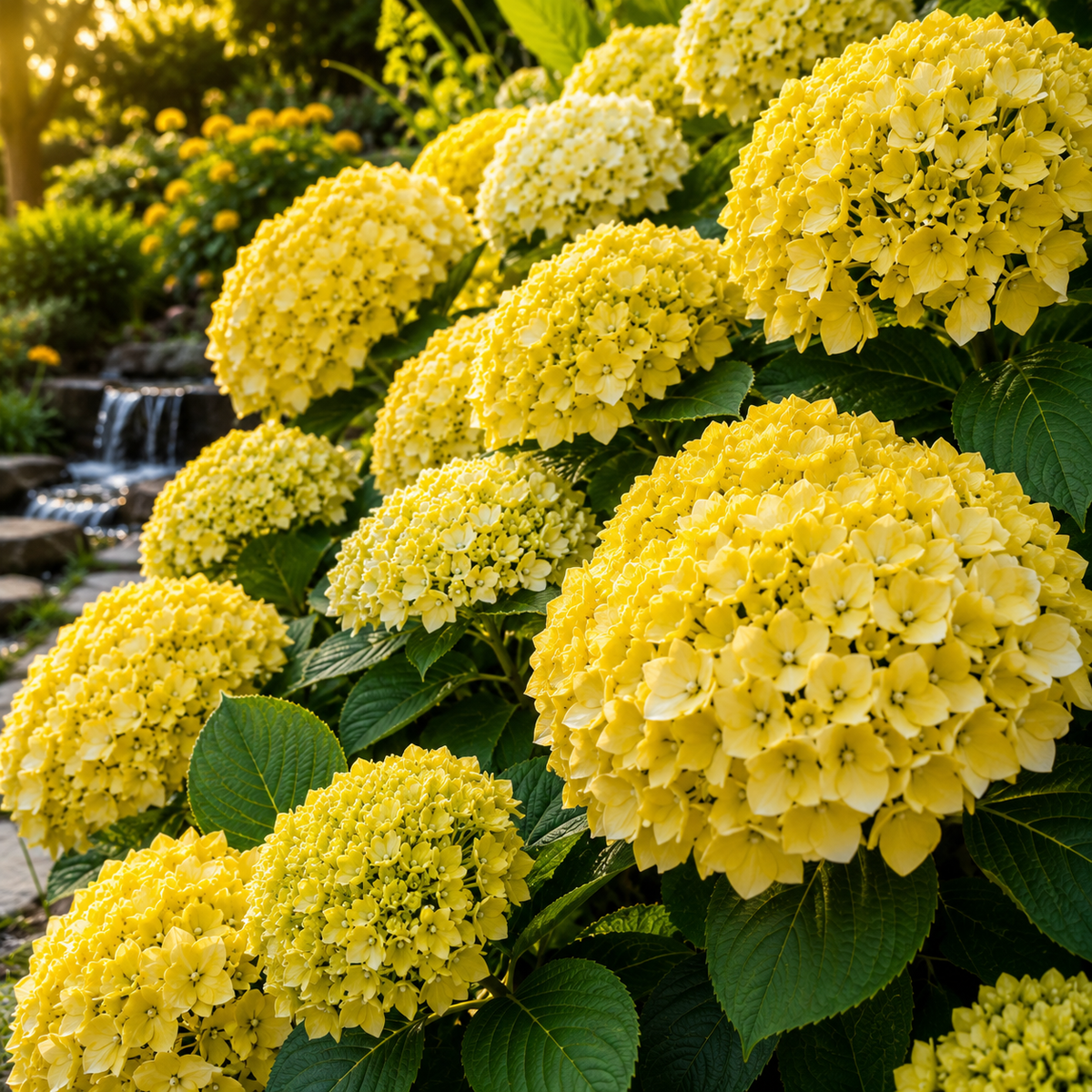 Hortensia Macrophylla "Golden Sun"