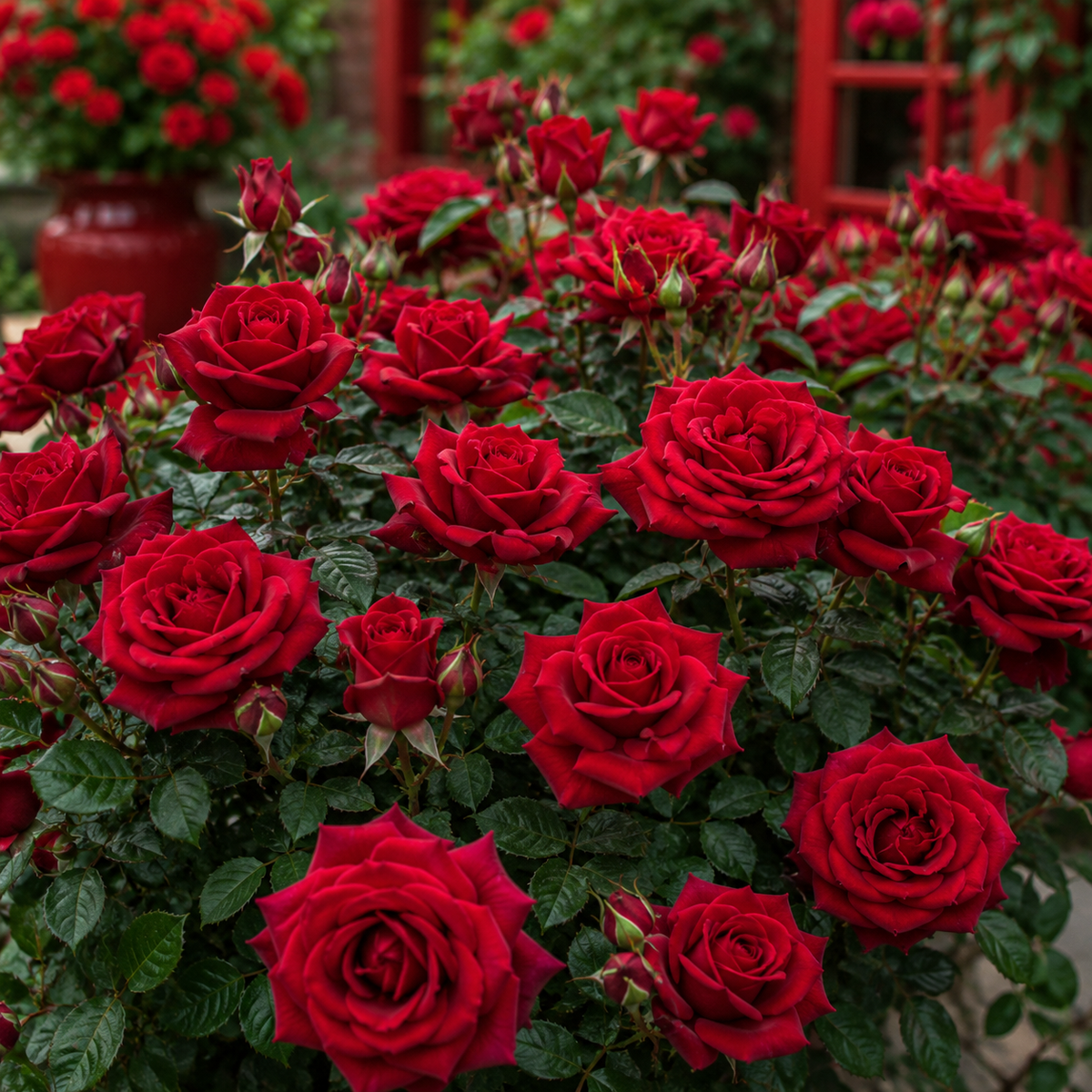 Trandafir Tufă "Scarlet"