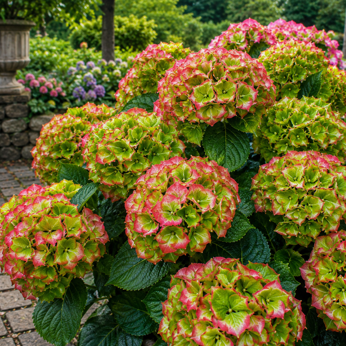 Hortensia Macrophylla "Green and Orange"
