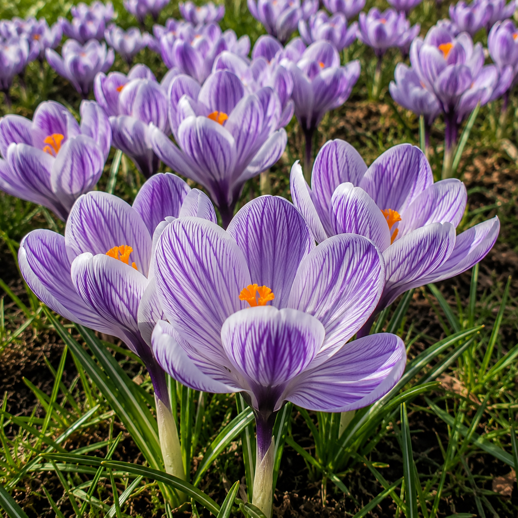 5 Bulbi de Brândușe "Crocus King of the Striped Vernus"