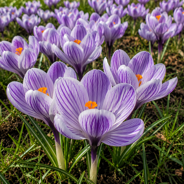 5 Bulbi de Brândușe "Crocus King of the Striped Vernus"