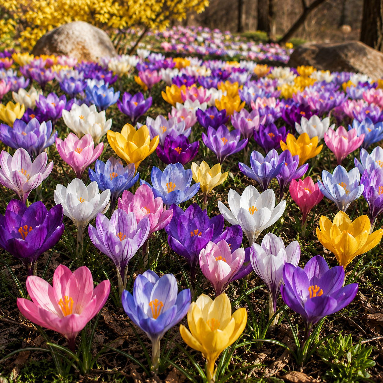 50 Bulbi de Brândușe - Crocus Large Flowering Mix