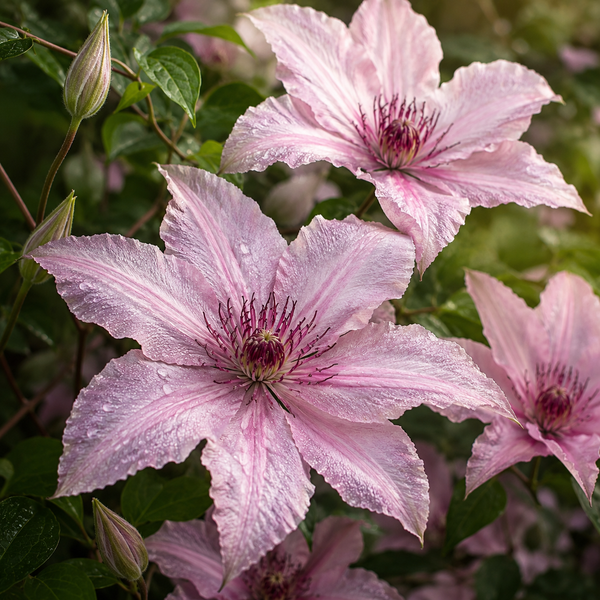 Clematis "Hagley Hybrid" la Ghiveci