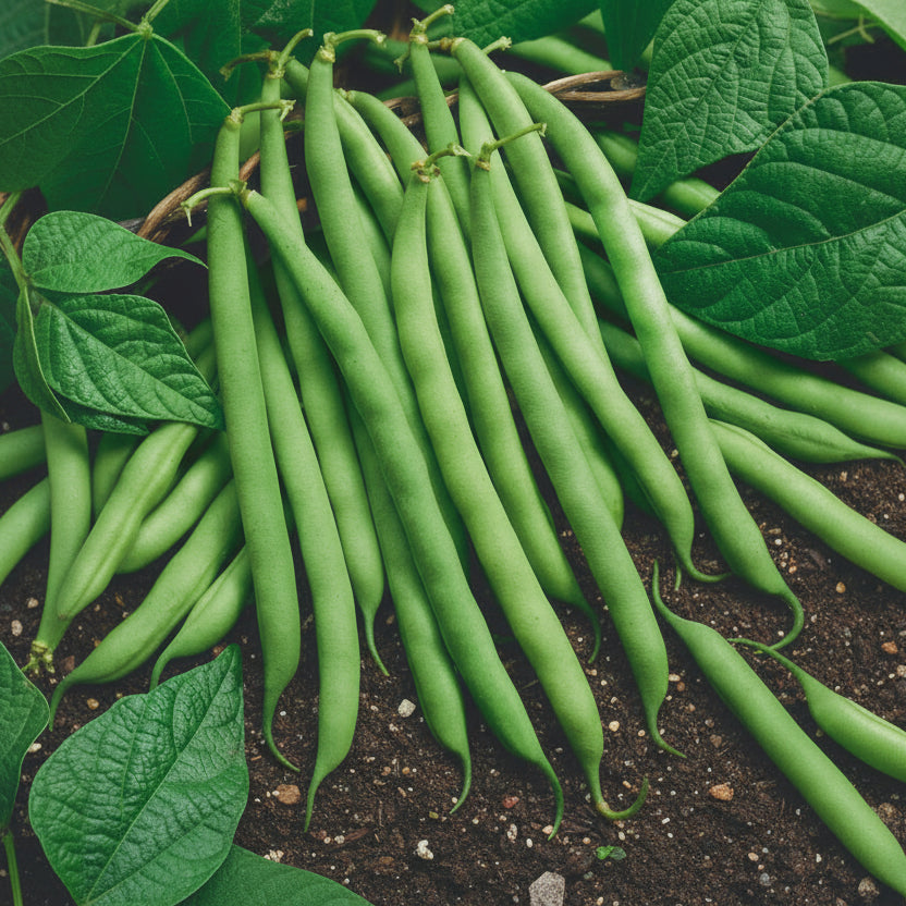 Cumpără Semințe de Fasole Fideluță Oloagă Wotter 100g. Soi productiv, fără ațe, ușor de cultivat, ideal pentru grădină și consum proaspăt.