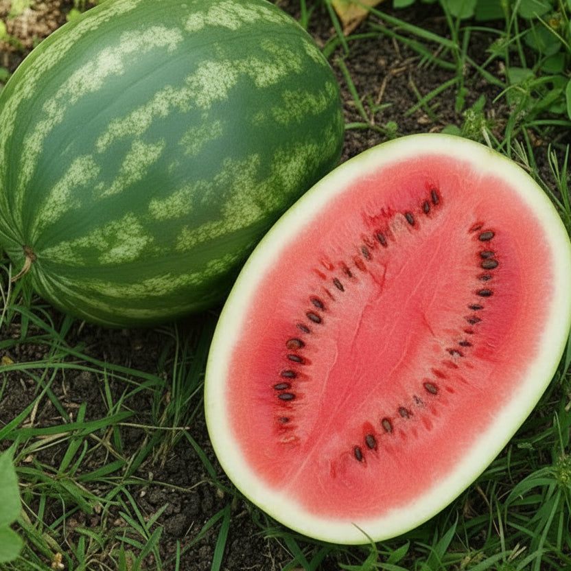 Semințe de pepene verde Crimson Sweet 2g – soi clasic, foarte dulce și suculent. Ideal pentru grădină, ușor de cultivat și productiv.