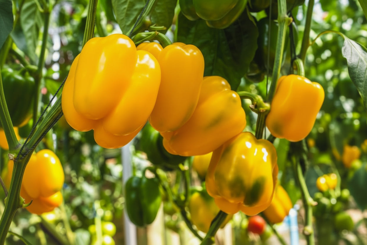 Semințe de Ardei Gras Blocky Yellow – ardei galben blocky cu fructe mari și pulpă groasă