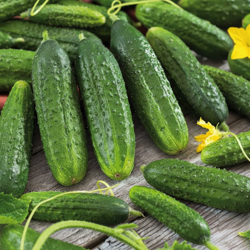 Semințe de Castraveți Cornichon Delikates 3 g – soi productiv, gust crocant, ideal pentru murături. Ușor de cultivat în grădină sau solar.