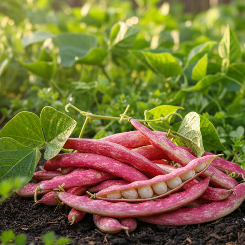 Semințe de Fasole Lată Oloagă Borlottored 100 g – soi productiv, boabe mari pestrițe, ideal pentru culturi extinse și grădini. Ușor de cultivat.