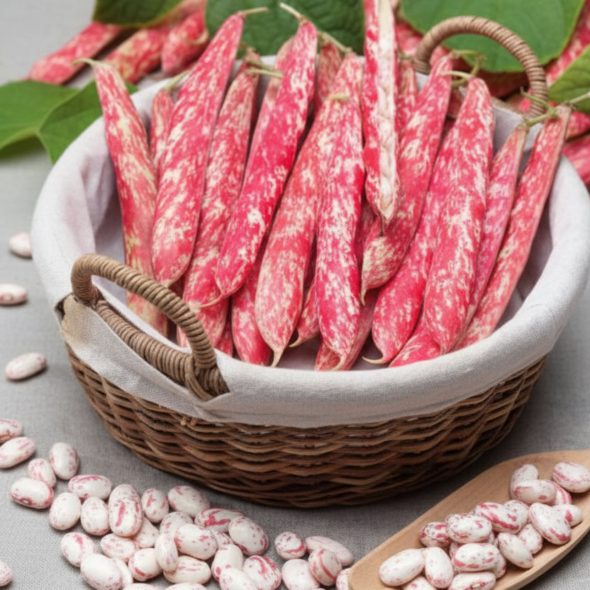 Semințe de Fasole Oloagă Lingua di Fuoco 100 g – soi italian tradițional, productiv, cu păstăi decorative și gust intens.