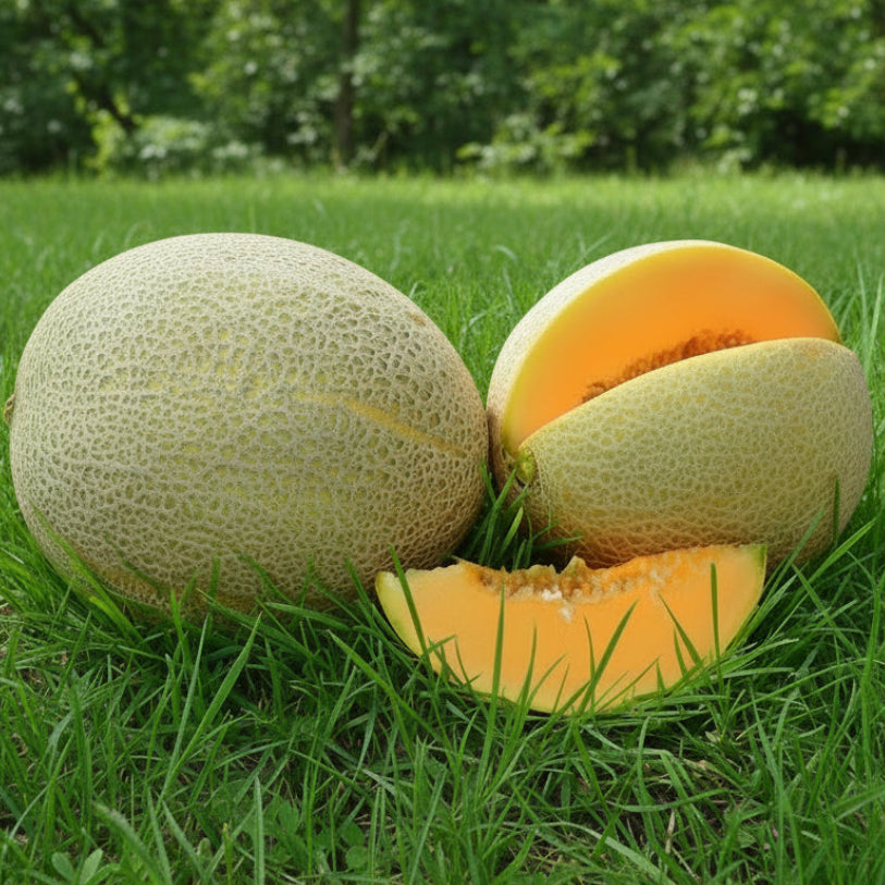 Semințe de pepene galben Ananas D’Amerique 2g – soi aromat, dulce, cu gust exotic. Ideal pentru grădină, ușor de cultivat și productiv.