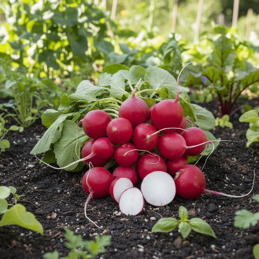 Cumpără Semințe de Ridichi de Lună Cherry Belle 6 G – ridichi crocante, cu gust plăcut, ușor de cultivat. Ideale pentru grădina ta.