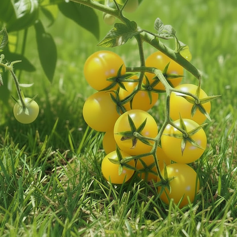 Cumpără Semințe de Roșii Cherry Yellow Cherry 0,2G – roșii galbene, dulci și aromate, ideale pentru grădini și ghivece. Recoltă bogată și gustosă.