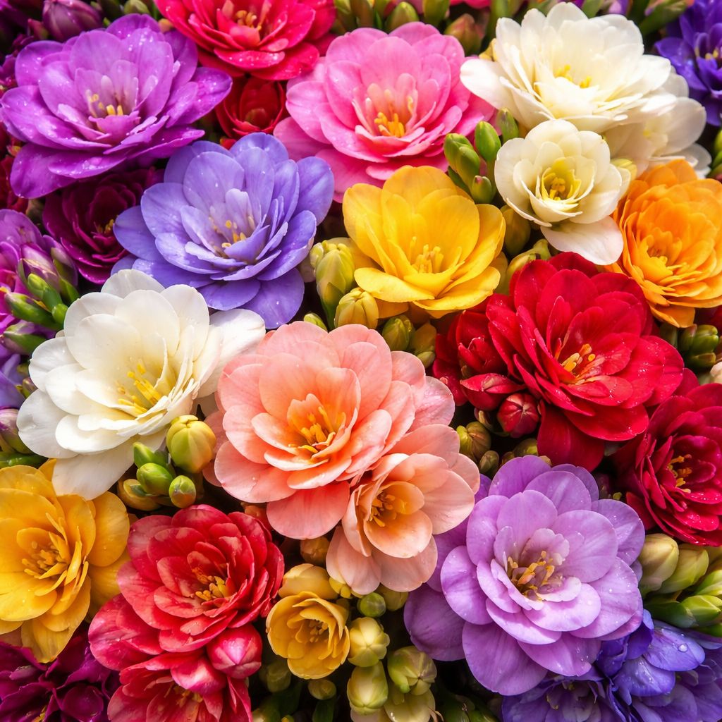 50 Bulbi Frezii - Pachet Freesia Double Mixed